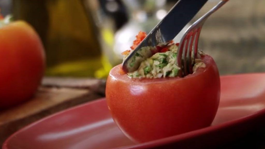 receta de tomate relleno