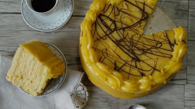 Torta panqueque de naranja