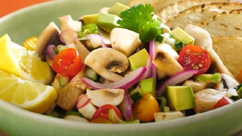 Receta de ceviche de champiñones y paltas