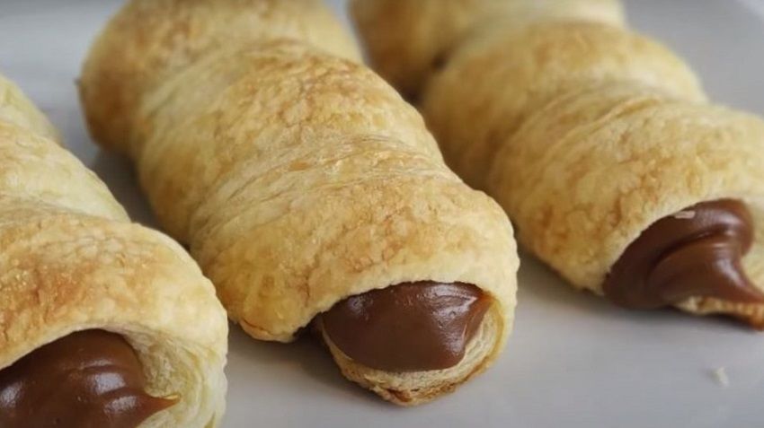 Receta de Cañones rellenos con manjar