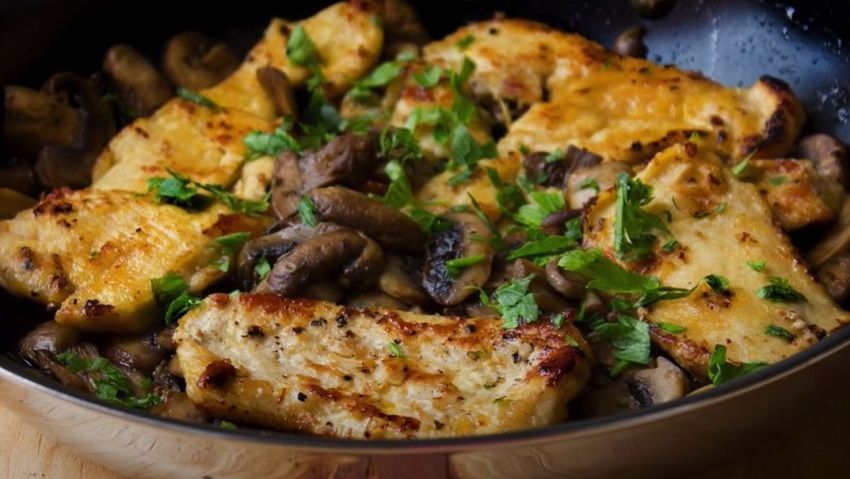 Receta de pollo con champiñones chilenos