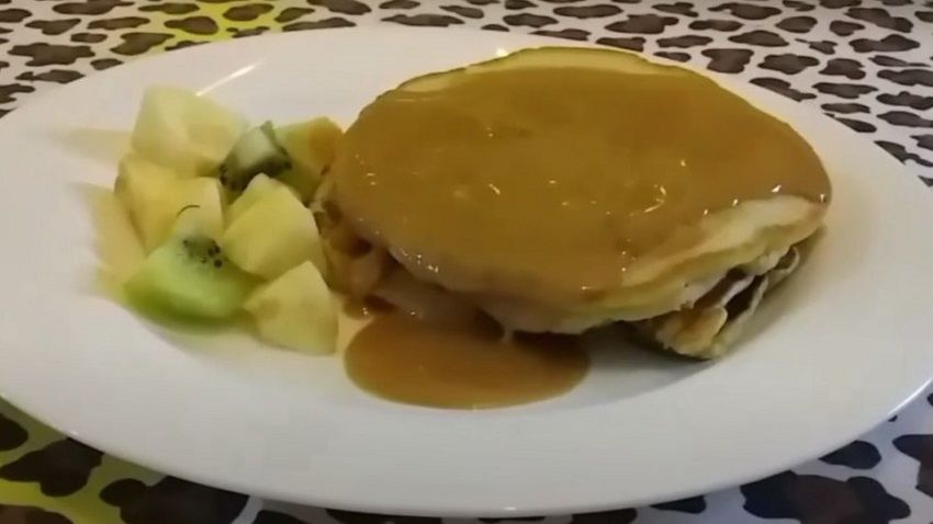 Receta de hot cakes con manjar chileno