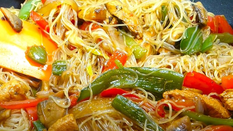 Receta de fideos de arroz